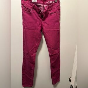 GAP Women's Vibrant Pink Skinny Jeans